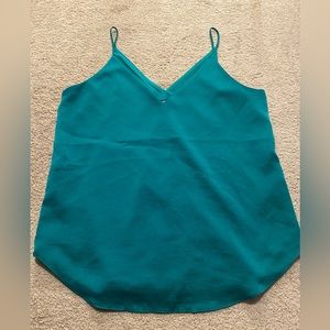 Express Green V-Neck Spaghetti Strap Tank Top